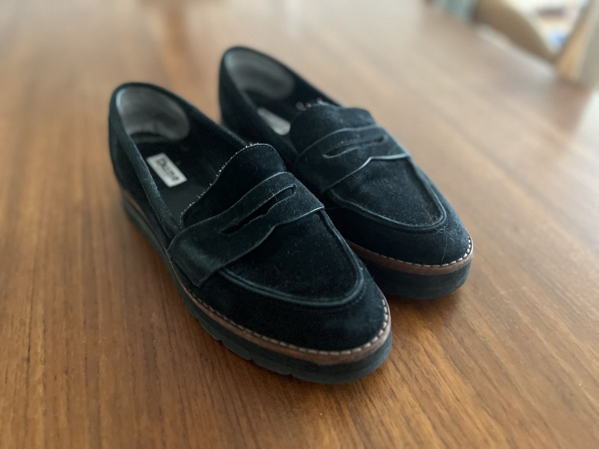Dune London Scarpe da donna: Mocassin en daim - Wildleder-Mokassin – Usato da Bern venduto da ACR-Bear
