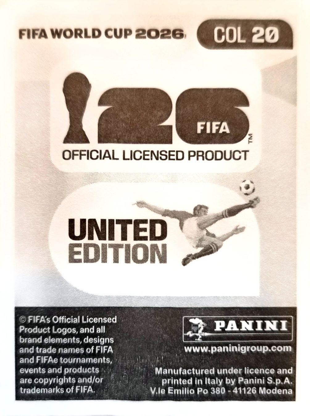 Panini Carte collezionabili: Carte FIFA World Cup 2026 COL 20 – Usato da Clarens venduto da rim_g98y 1