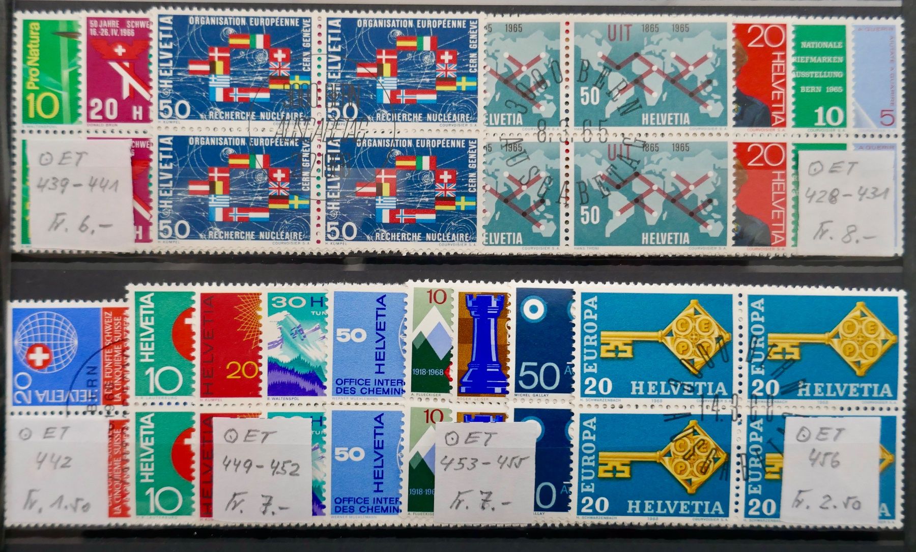 Alle Briefmarken: Lot Viererblöcke/Kleinbögen ET-oder gestempelt 1962 - 1968 – Gebraucht aus Möhlin von PHILABARTIS 3