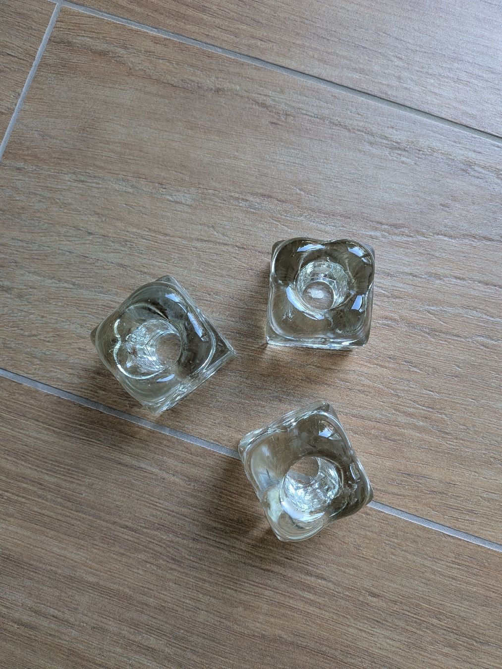 Portacandele: 3 Stk. Kerzenständer aus Glas – Usato da Eschenbach SG venduto da SanFranciscoCalifornia