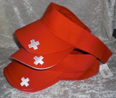 4 Stk. Sonnenkäppi mit Schweizerkreuz, Stoff