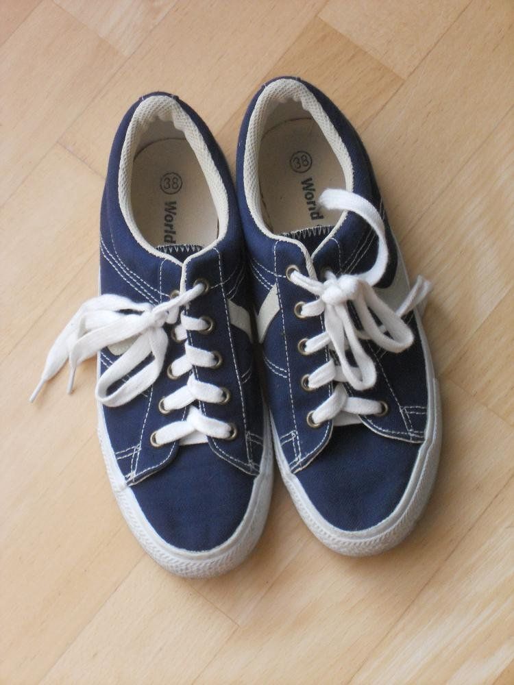 Scarpe da donna: Neu: Stoff-Bindeschuhe - marine - Gr. 38 – Nuovo (secondo la descrizione) da Uznach venduto da Laeuffer