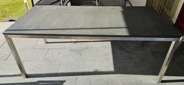 Gartentisch Anthrazit-Granit mit Edelstahlgestell