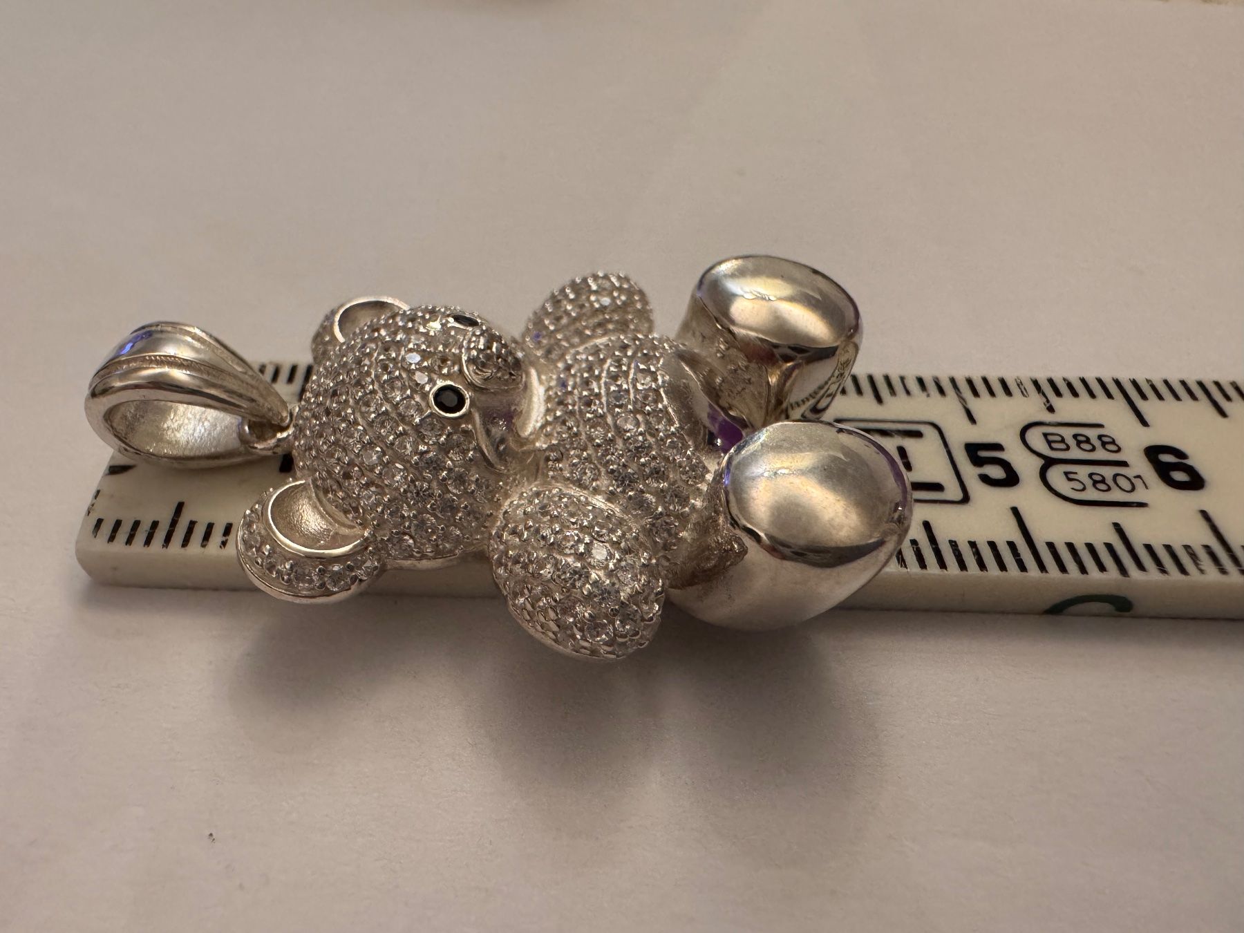 Anhänger: 925 Sterling Silver Teddy Bear Cubic Zirconia 3D – Neu und originalverpackt aus Bern von Javero 6