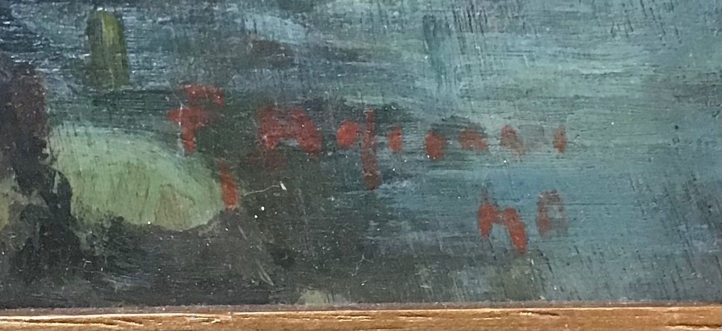 Gemälde: Gemälde mit Pferd Kutsche Unleserlich Signiert – Gebraucht aus Müllheim Dorf von Othmar73 4