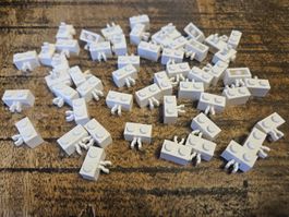 lego 30237a lot de 50 pièces White Brick, Modified 1 x 2