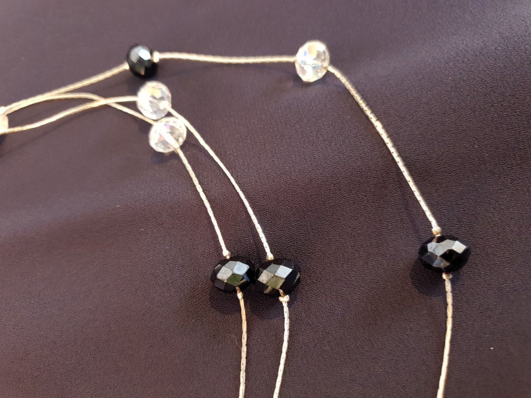 Catenine: Funkelnde weiss schwarze Kette – Nuovo (secondo la descrizione) da Gutenswil venduto da PrestigeOne 2