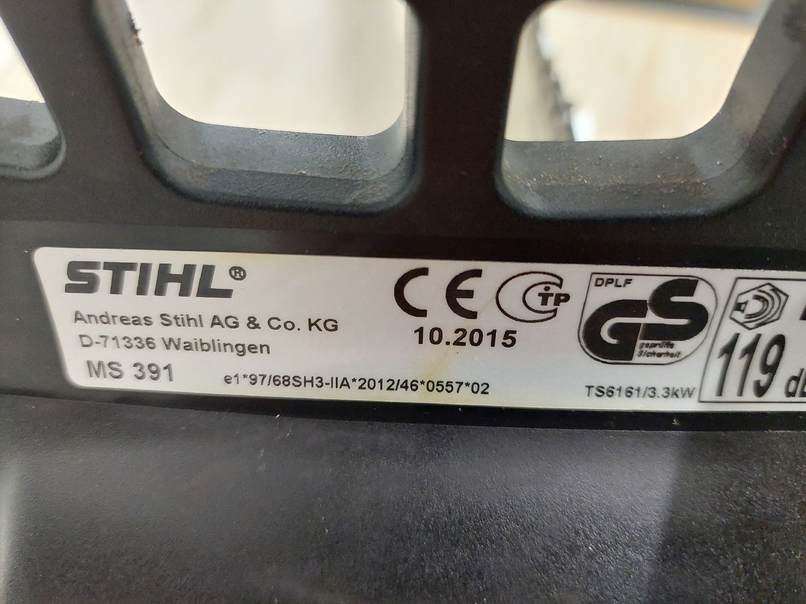 Stihl Seghe: Stihl MS391 – Usato da Höri venduto da Zebi49 5