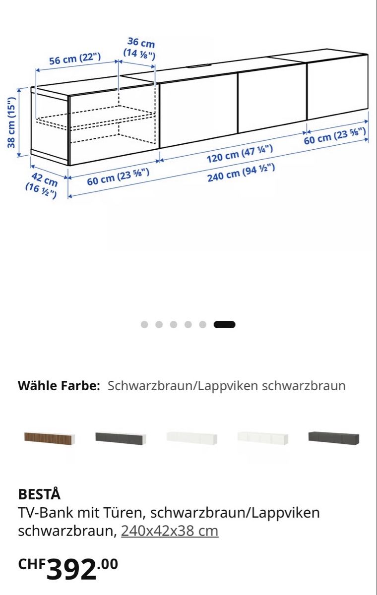 Ikea Meubles TV: Ikea Besta TV NP 392CHF – D'occasion à Kriens par cna_56xl 5