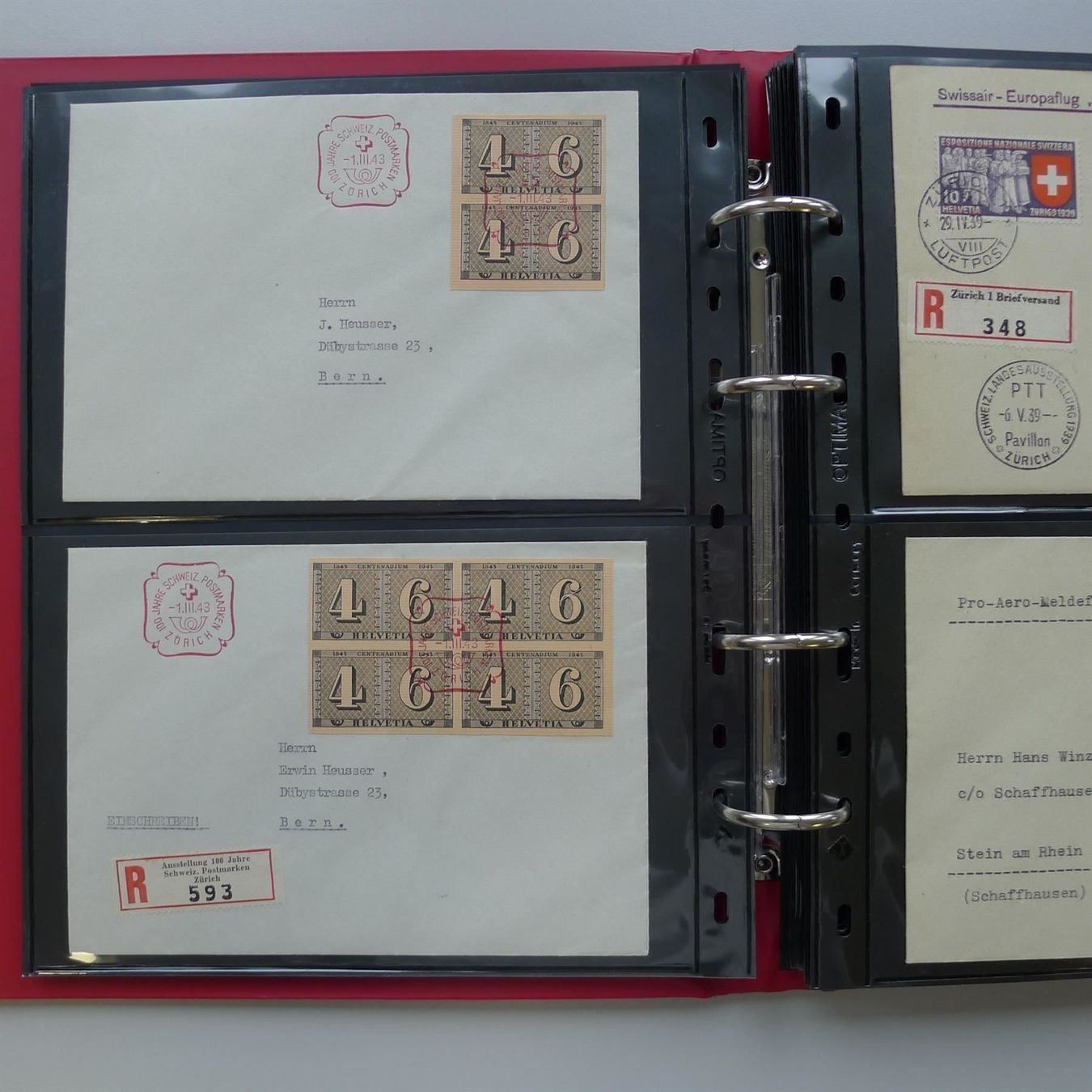 Tutti i francobolli: 1924-1978, TOP-Sammlung Briefe mit 57 Flugbriefe+ FDC's etc. – Usato da Sursee venduto da Luzernerraute 5
