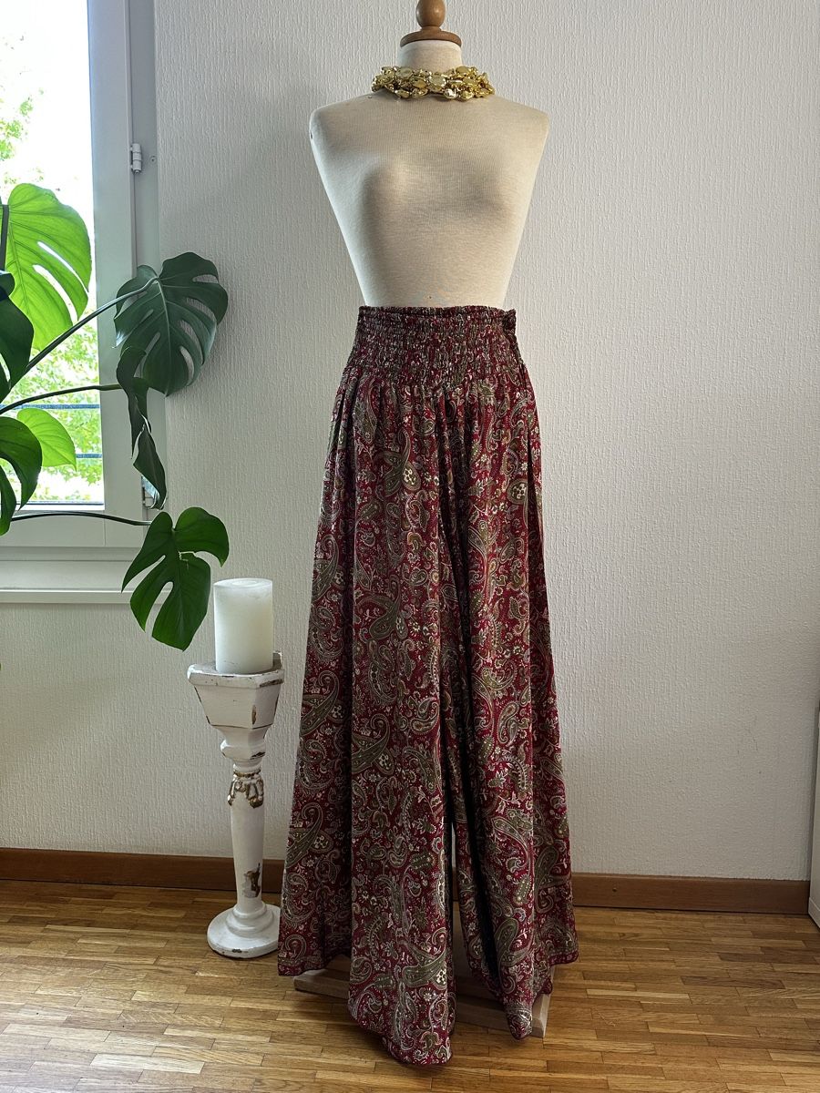 Hosen: Pantalon ample imprimé 70% soie 30% viscose taille unique – Neu (gemäss Beschreibung) aus Châtelaine von Alexandra.jankowski 1