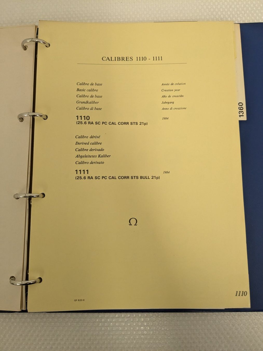 Bücher: Omega Ersatzteilkatalog GF 620-6 – Gebraucht aus Weinfelden von blaukreuz_brocki_TG 6