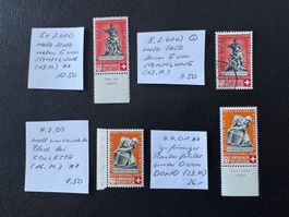 Pro Patria, 4 ABARTEN, postfrisch/gestempelt
