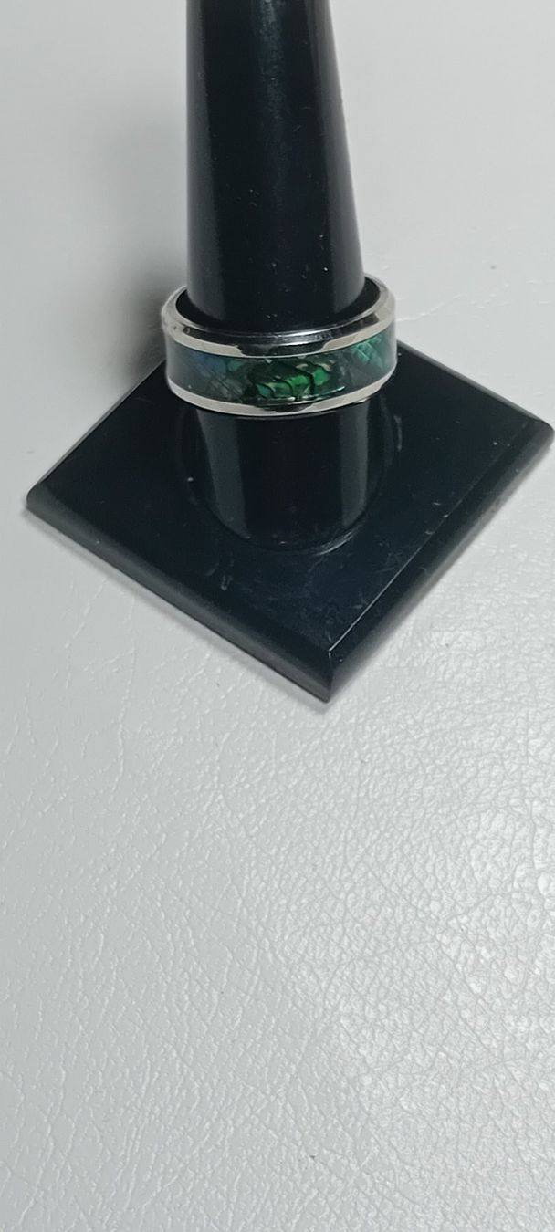 Ringe: ring edelsthal 316L,mit duncckel perlmut,,,glanzig – Neu (gemäss Beschreibung) aus Basel von bij_5hqd 3