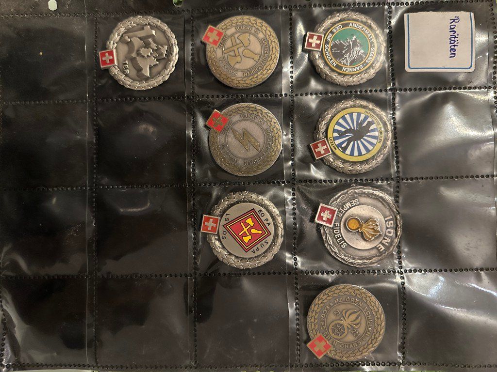 Schweizer Armee Uniformi: Grosse Sammlung Schweizer Beretembleme Militärabzeichen – Usato da Brunnen venduto da 23068 9