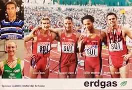 4x400m Staffel CH 1998 Autogramm komplett signiert