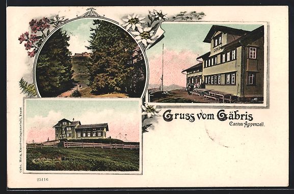 Ansichtskarten: Gäbris /Appenzell, Gasthaus Gäbris, Or – Gebraucht aus Berlin von bartko-reher
