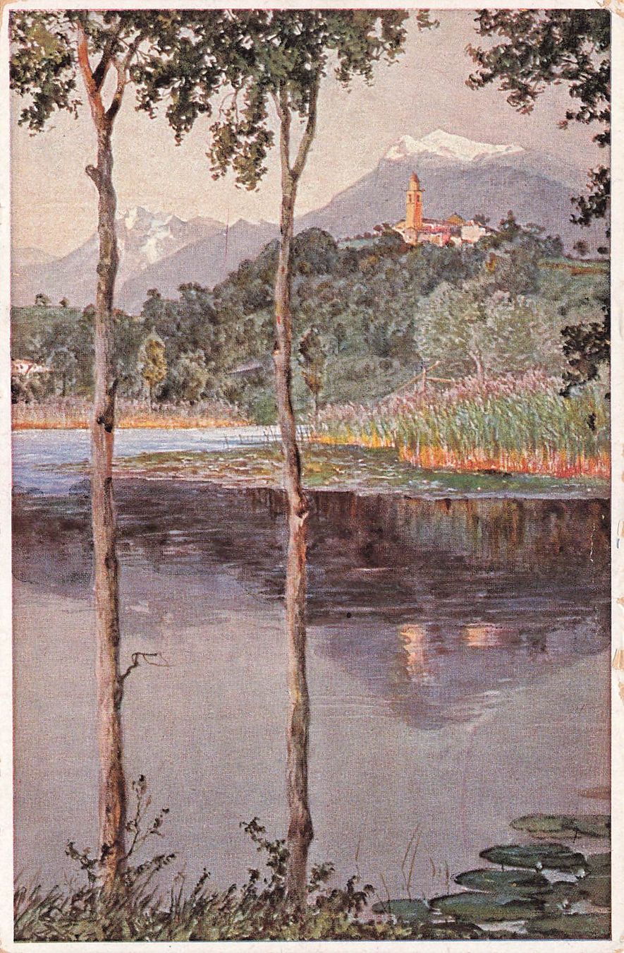 Cartoline postali: Chiesa di Sorengo Lago Muzzano G – Usato da Biasca venduto da Blenio71