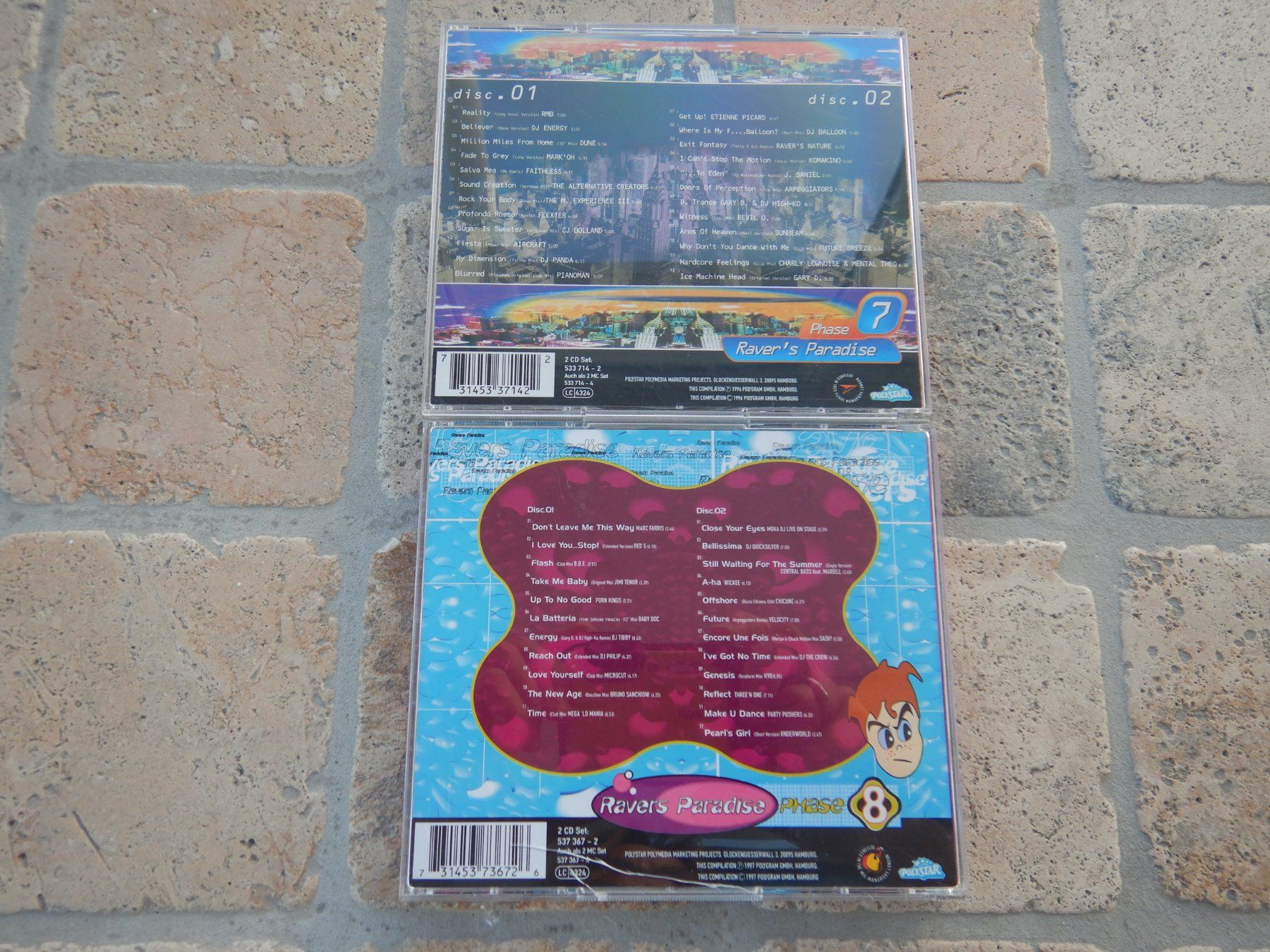 CD: 2 Doppel CD's, RaveBase Phase 7 und 8 – Usato da Mörschwil venduto da Monzar 3