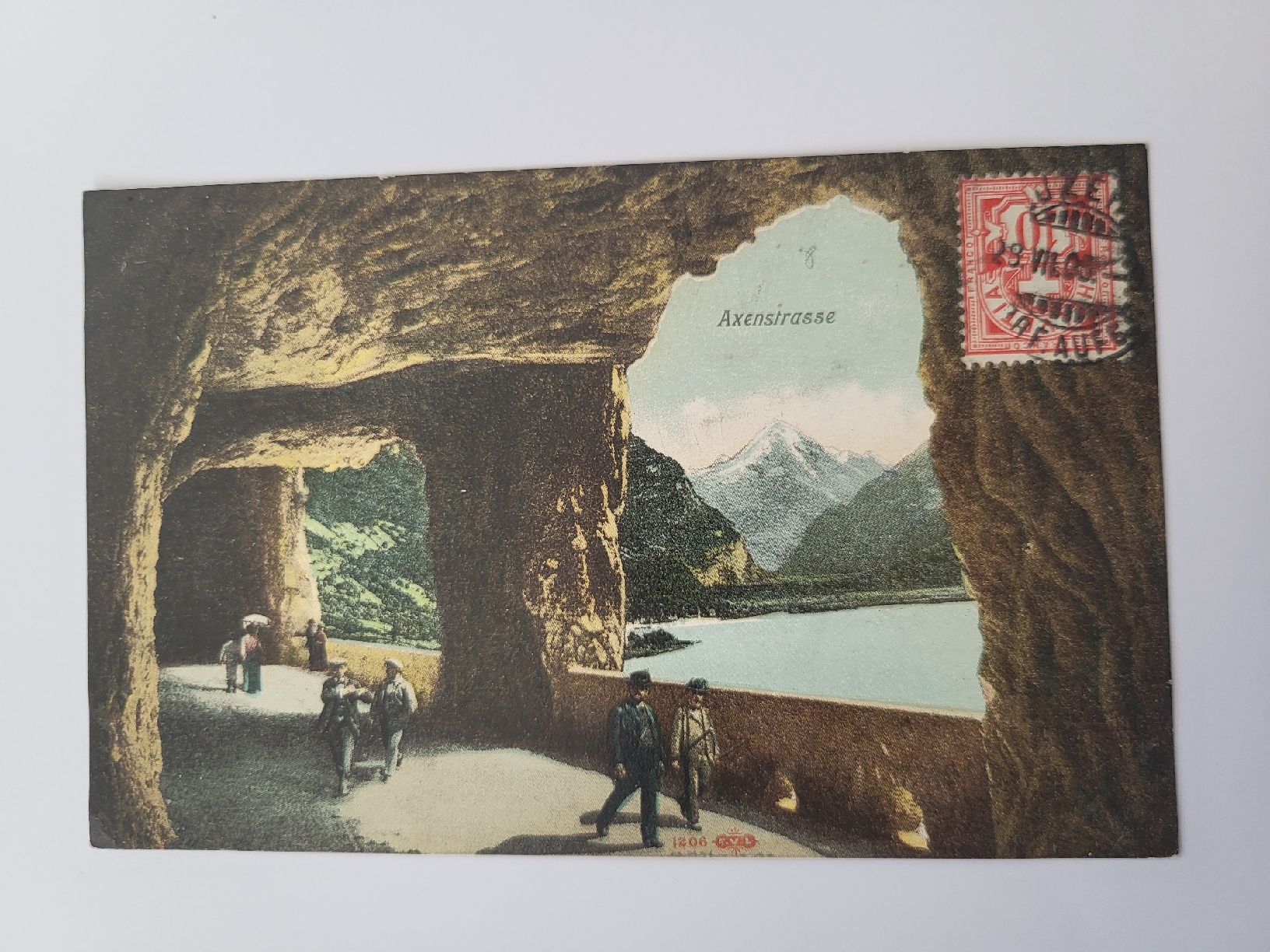 Cartes postales: Alte Ansichtskarte Axenstrasse mit Stempel Briefmarke – D'occasion à nunningen par mic_88k2