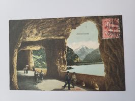 Alte Ansichtskarte Axenstrasse mit Stempel Briefmarke