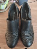 Halbschuhe schwarz Leder Größe 37