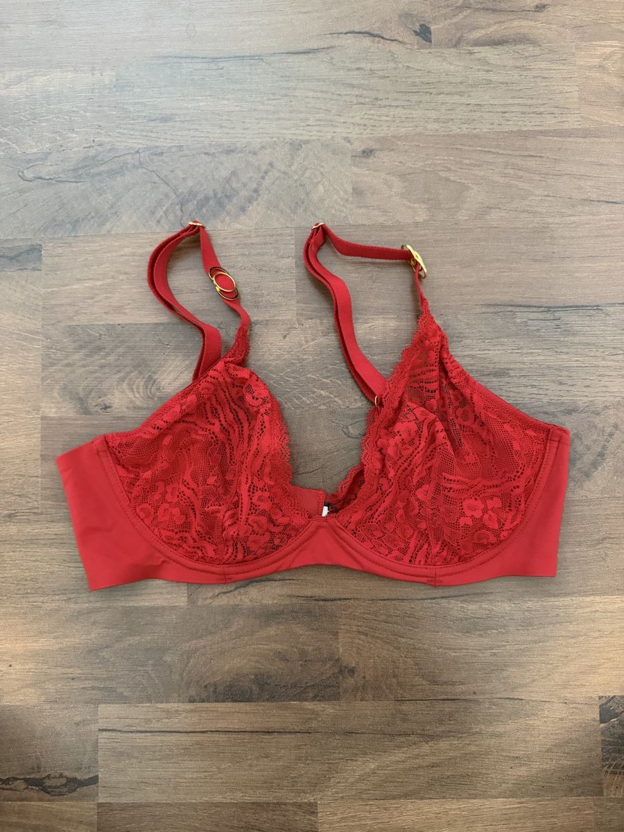 Altra biancheria intima: Roter Spitzen BH, Grösse 75B – Nuovo (secondo la descrizione) da Triesen venduto da kon_kkm8