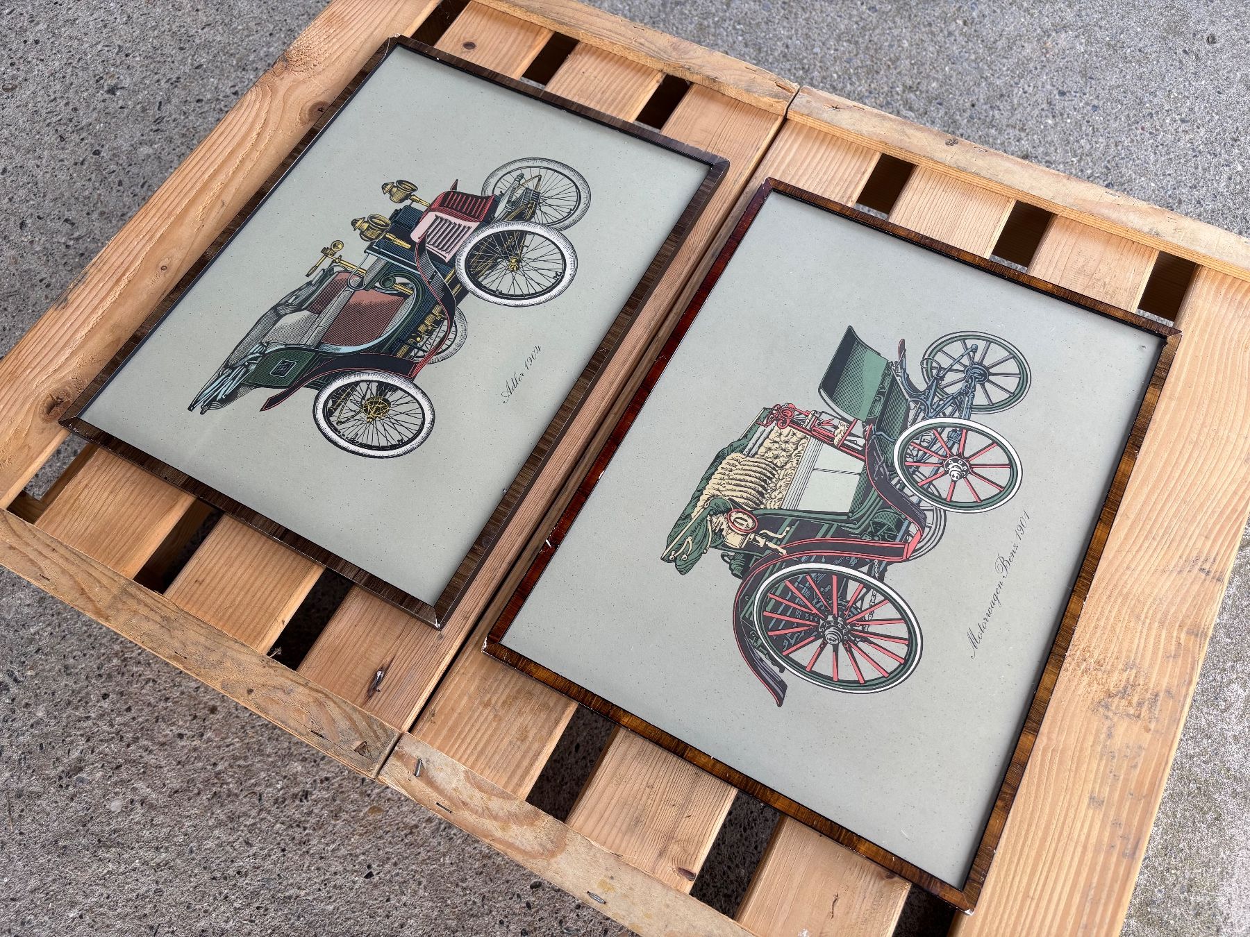 Kutschen: 2 schöne alte Oldtimer Bilder – Gebraucht aus Feldbach von Olive1 2