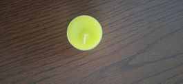 10 Stk. Teelicht neongrün / selbstgemacht / neu