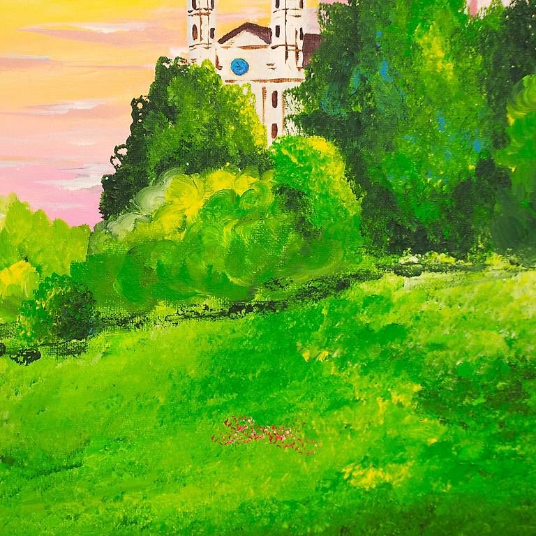Gemälde: Acrylgemälde "Abend über der Festung" – Gebraucht aus Aarburg von glo_5zsn 3