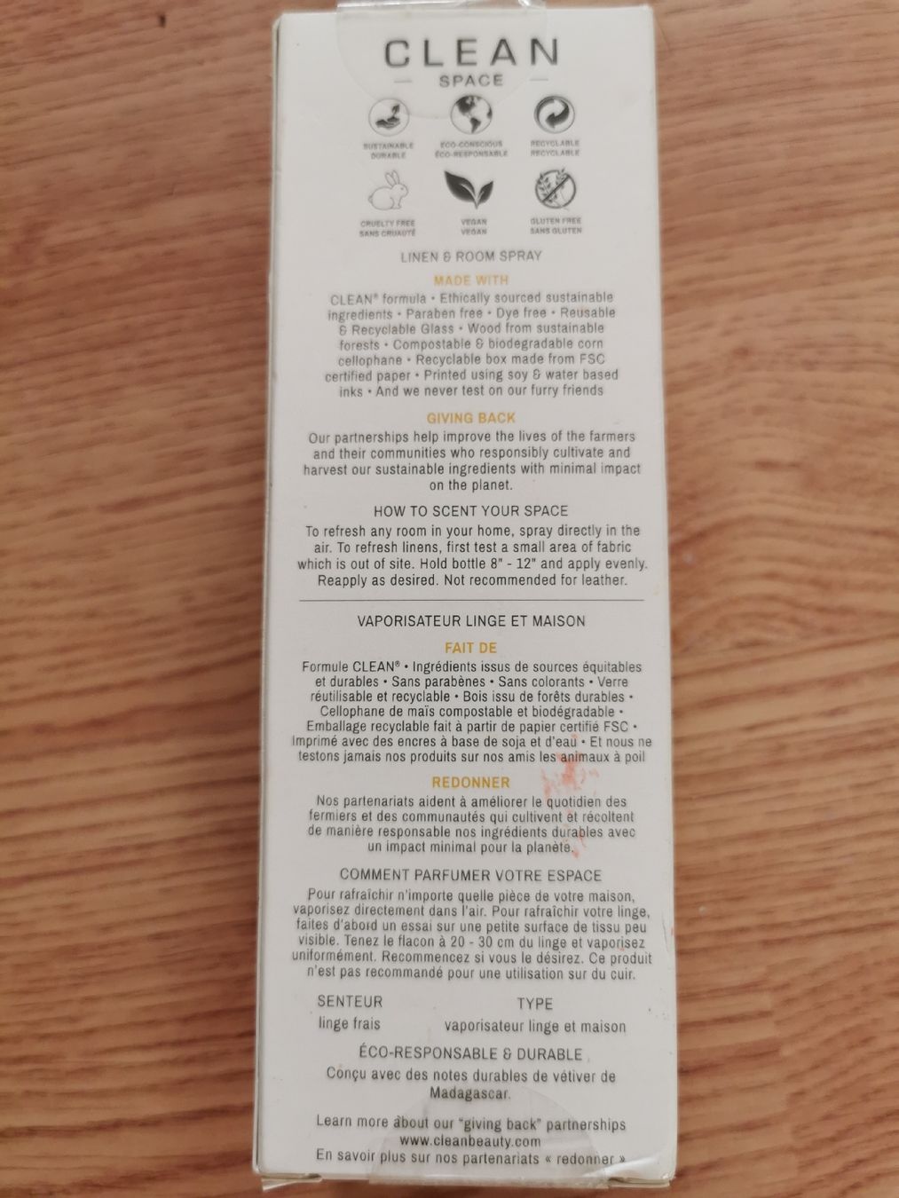 Diffusori di oli essenziali: Clean Space room-spray Bio. 148 ml.  – Nuovo e nell'imballaggio originale da Schlieren venduto da vlalif 1