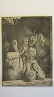 Cornelis Dusart - Schreiende Bauern - Originalradierung 1685