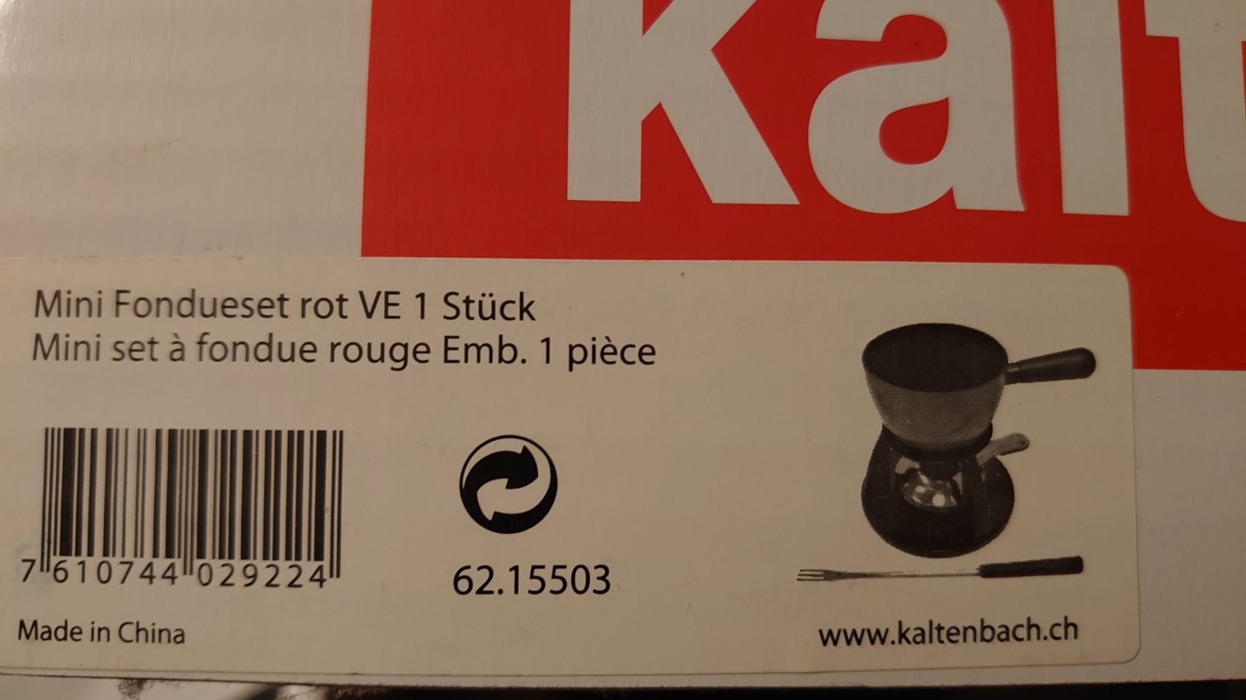 Kaltenbach Appareils de cuisine: Fondue Set mini Kaltenbach NEU – Neuf (Voir description) à Schönenwerd par Rei6 1