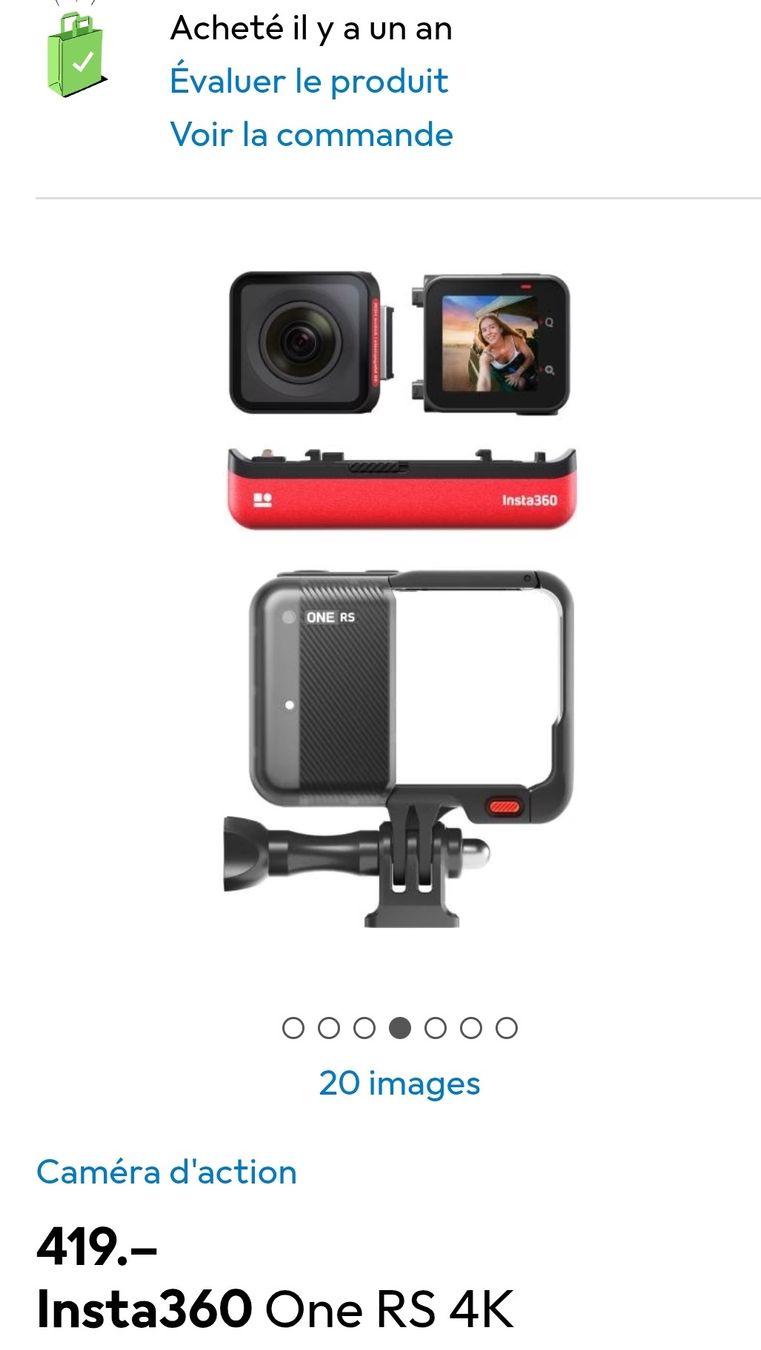 Insta360 Action Cam: Insta360 One RS 4K - Camera d'action comme neuve! – Neuf (Voir description) à Rotkreuz par SiSi-13