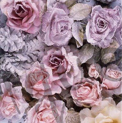 Tovaglioli: Serviette winter roses (1437) 2Stk. – Nuovo (secondo la descrizione) da Schlatt TG venduto da kreativ-atelier
