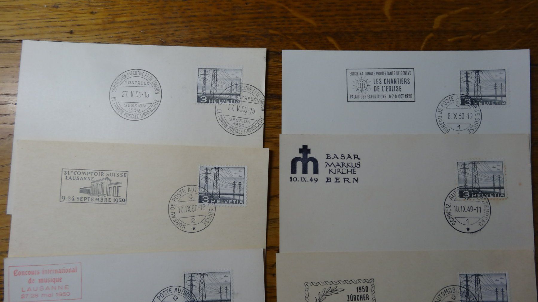 Tutti i francobolli: 8 verschiedene Sonderstempel   55 – Usato da Anwil venduto da larks 1