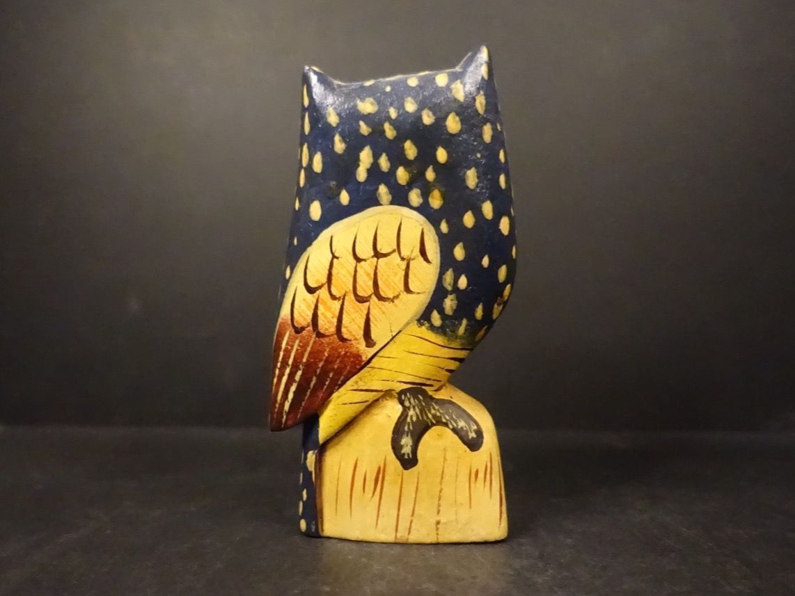 Figuren: Farbenfrohe Eule aus Holz – Gebraucht aus Russikon von Eulenfeder 3