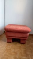 Polsterhocker orange Stoffbezug guter Zustand 