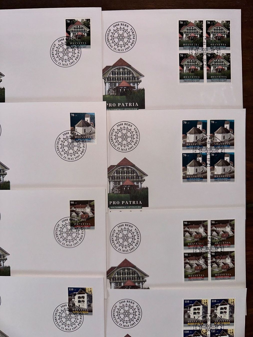 Tutti i francobolli: Set 1997 Pro Patria FDC Ersttagsumschlag – Usato da Stettfurt venduto da 2442 3