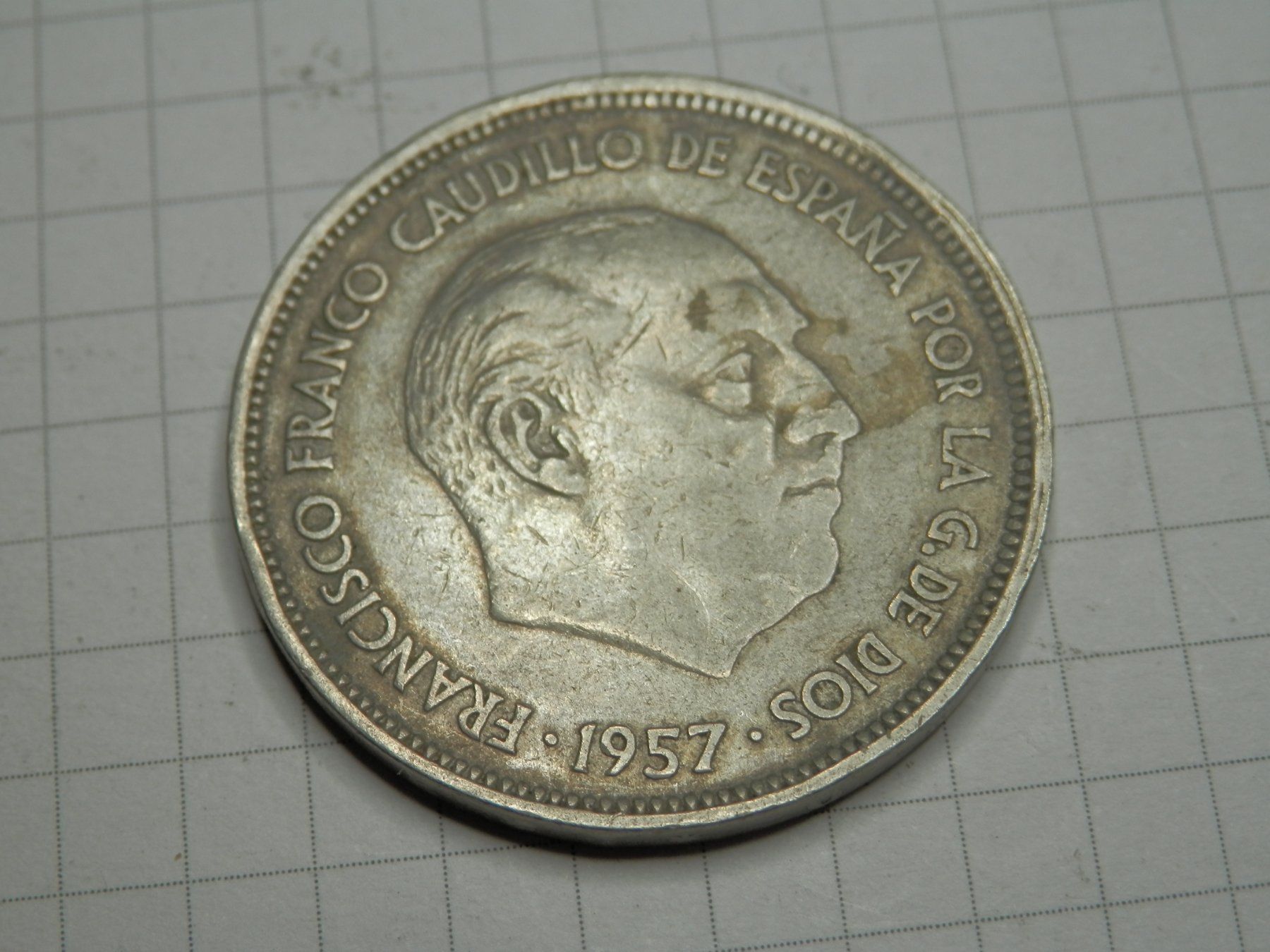 Tutti le monete: Spanien 25 Peseten, 1957 – Usato da Weiach venduto da weiach81 1