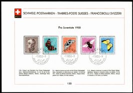 Sammelblatt Nr. 130 PJ 1950 ET BERNE SBK: 270.-
