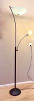 Stehlampe mit Leseleuchte Metall schwarz/chrom gut erhalten