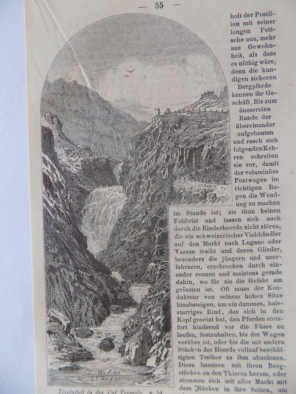 Incisioni: Tessinfall in der Val Tremola – Usato da Risch venduto da Antikfee 3