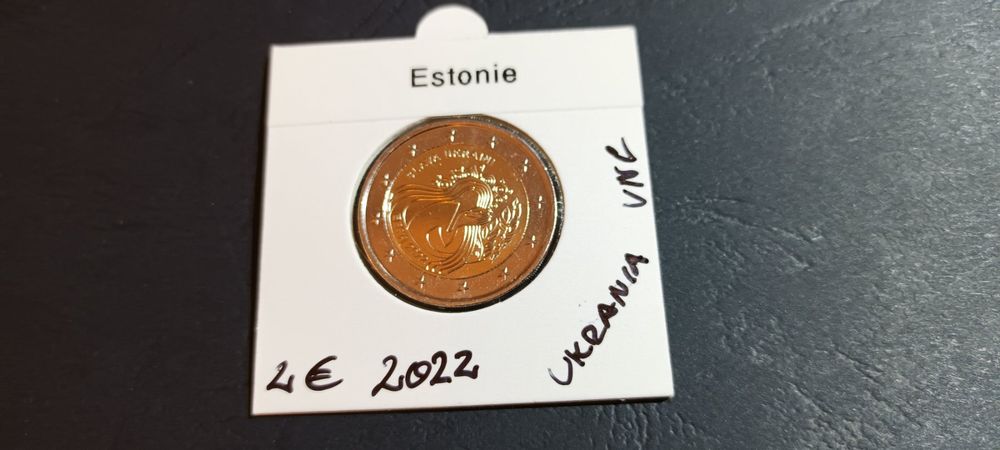 Estonie 2022 2 euros L'Ukraine et liberté BU FDC Coincard