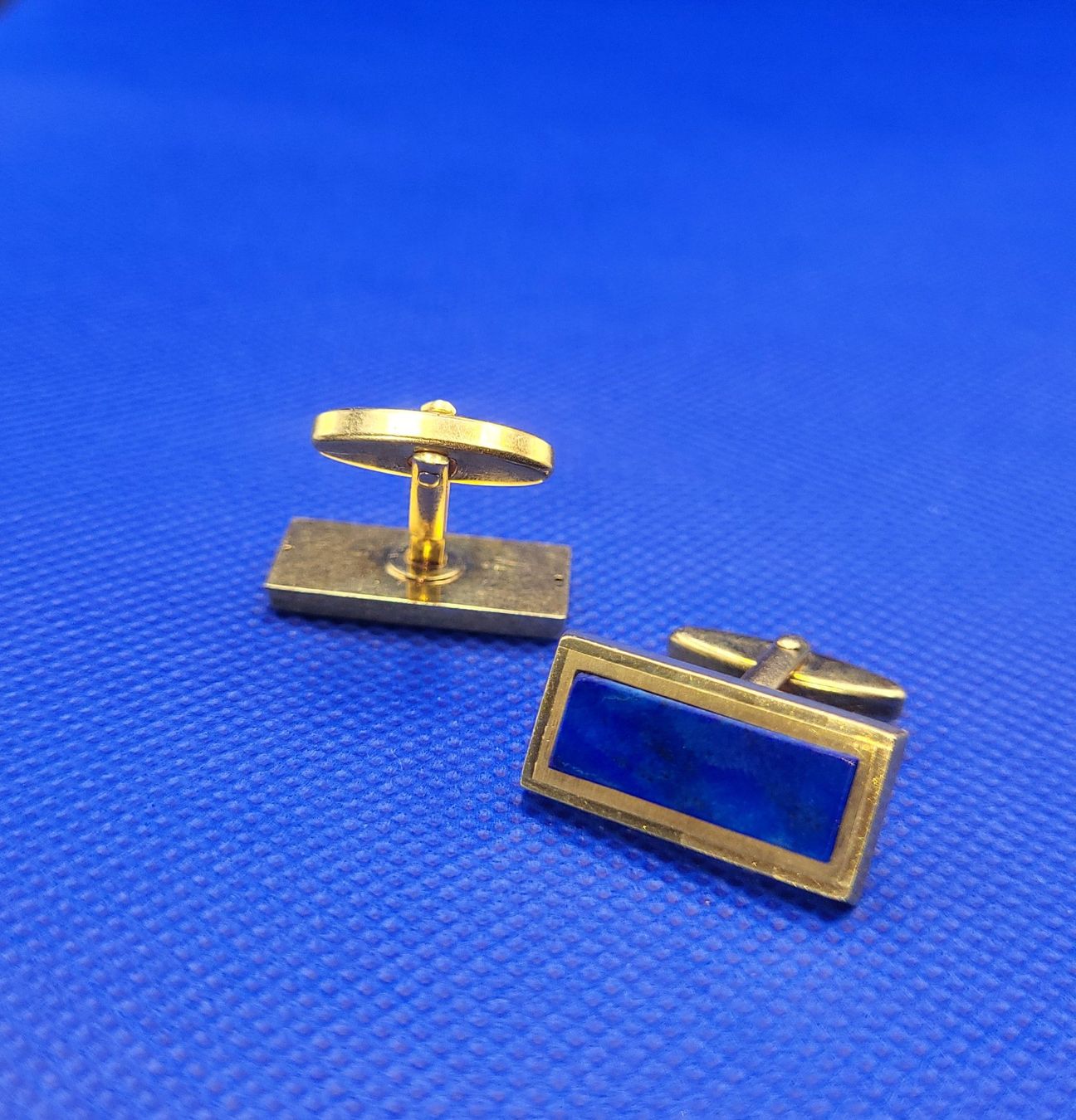 Gemelli: Massiv Gold 585 Manschettenknöpfe Mit Lapislazuli – Usato da Wald ZH venduto da Aniade 7