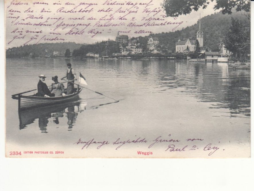 Cartoline postali: Weggis 1906 – Usato da Bürglen TG venduto da StampGraf