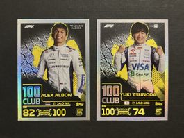 Topps F1 Turbo Attax 2024 – 100 Club – Albon & Tsunoda