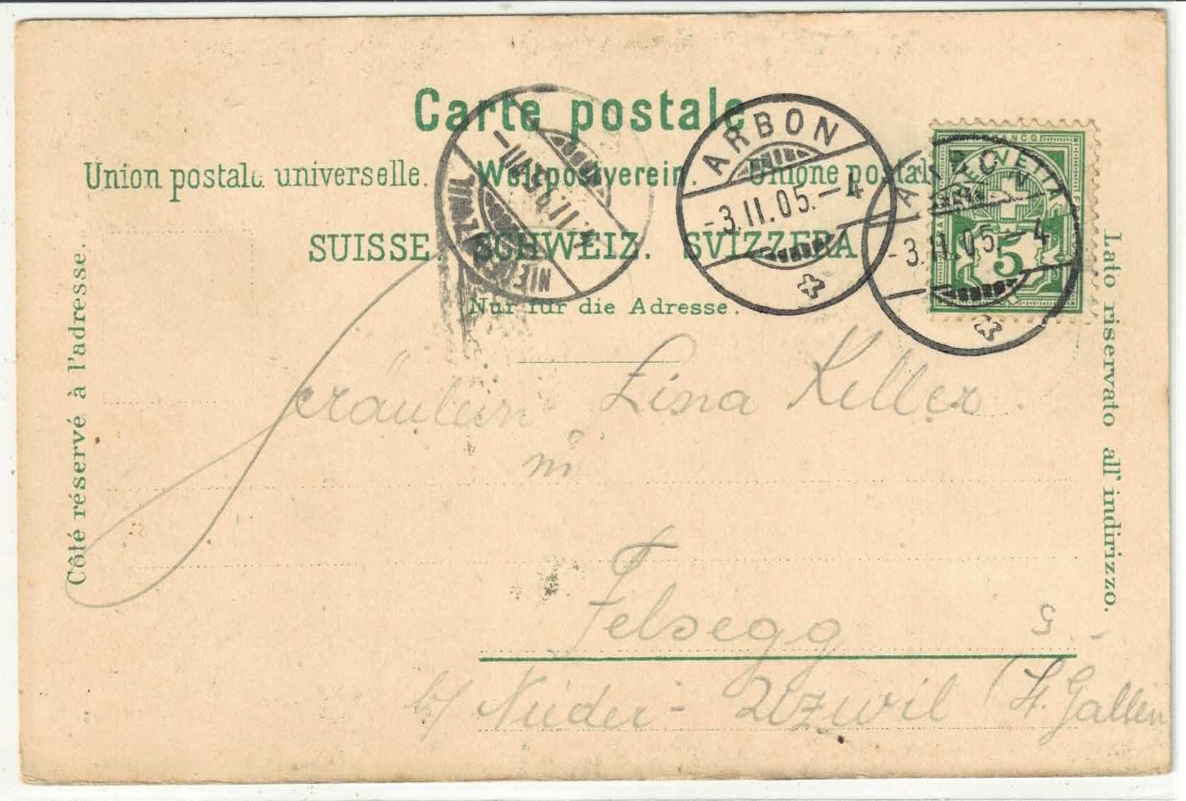 Ansichtskarten: Arbon - Stadtpartie - coloriert – Gebraucht aus Ettingen von Kartenplanet 1