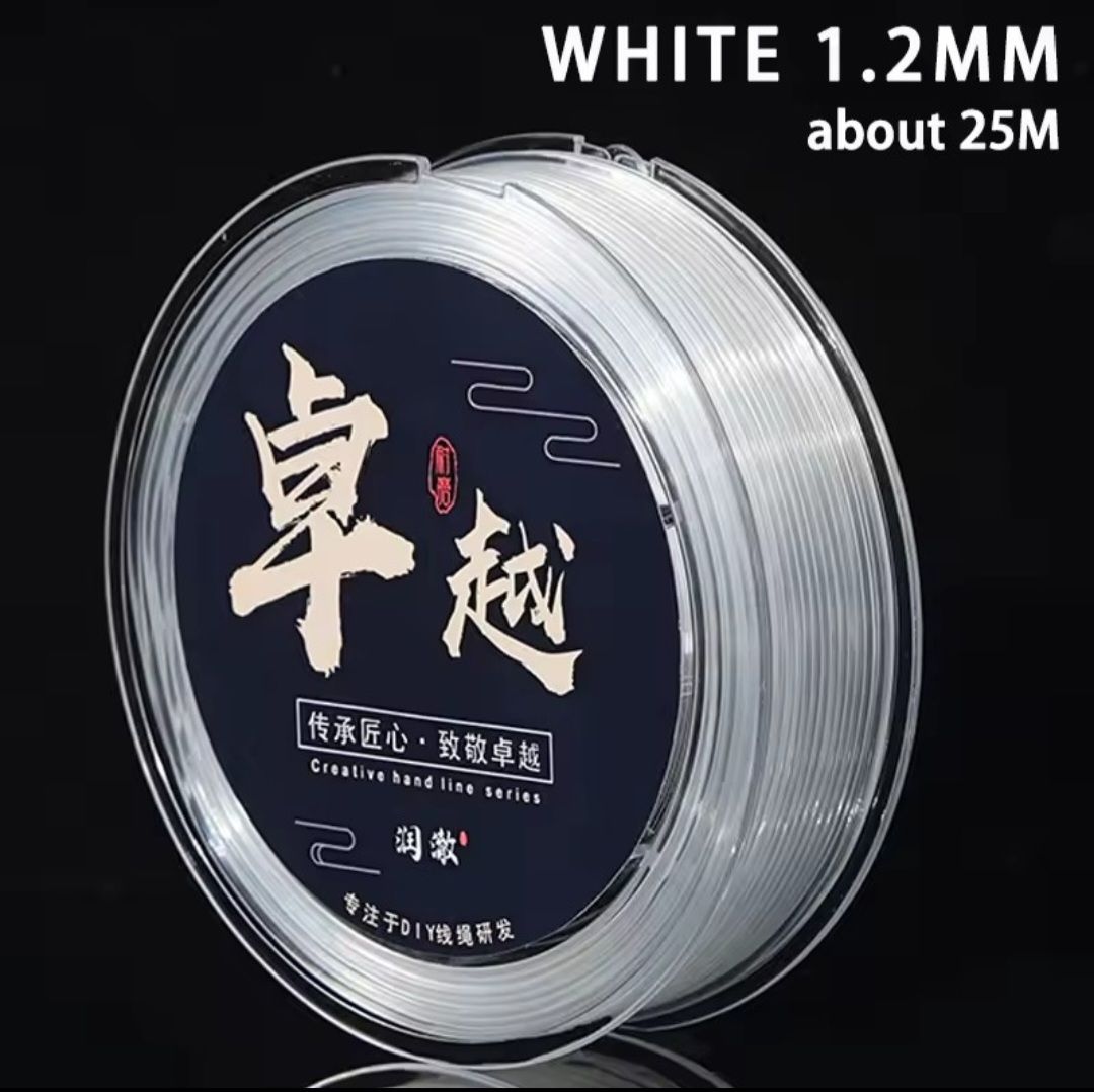Sonstiges zum Basteln & Handarbeiten: Perlen Gummischnur, elastisch, TPU weiss 1,2mm. / 25Meter – Neu und originalverpackt aus Menziken von Mirager