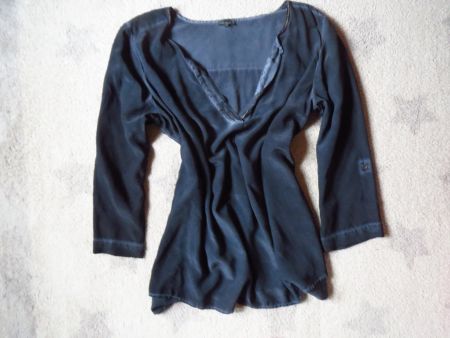 NEUE NILE Damen SEIDEN Bluse Gr L